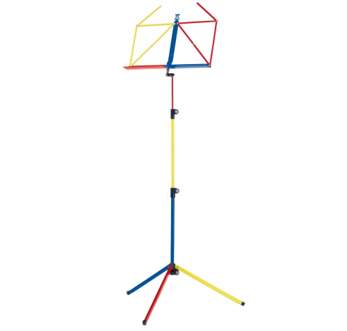 K&M 100/1 music stand, foldable, rainbow-colored