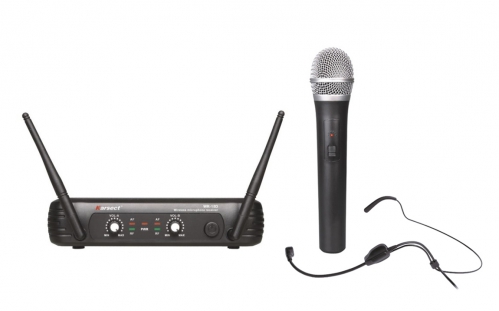 Karsect WR-15D/HT-15/PT-15 wireless set with handheld microphone and headworn microphone