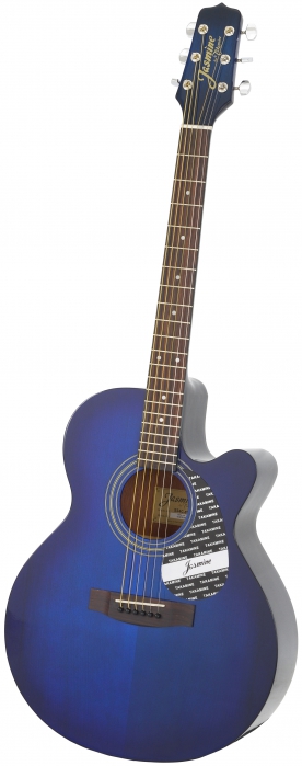 Jasmine S34C-8T Nex AC CA blue trans acoustic guitar