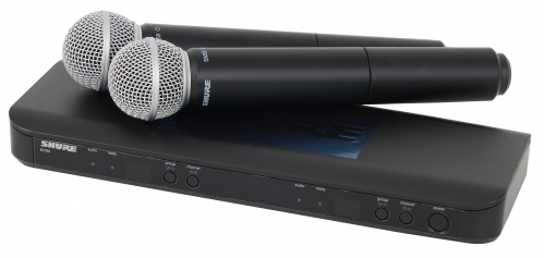  Shure SM Wireless BLX288/SM58 zestaw bezprzewodowy podwjny z dwoma mikrofonami dorcznymi SM58