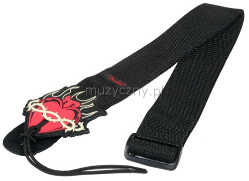 Fender lmpact Sacred Heart Black guitar strap