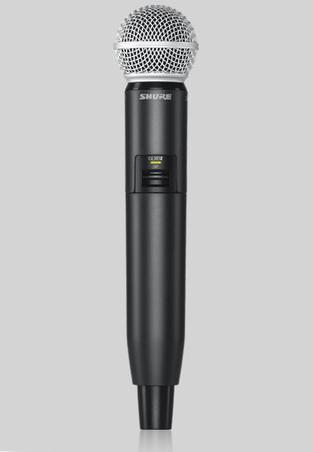 Shure SM58 capsule with digital handheld transmitter GLXD2