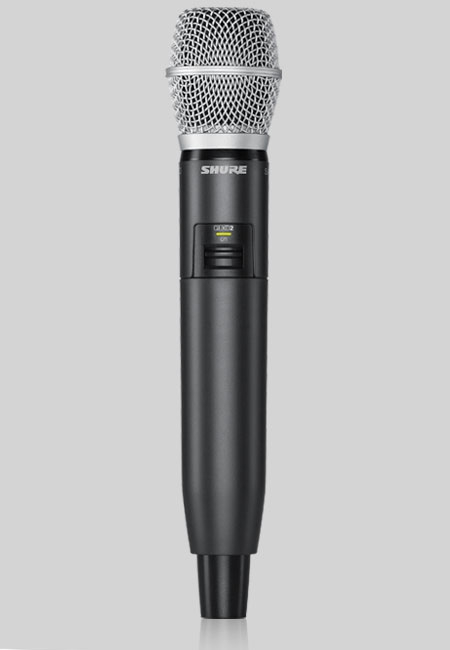 Shure SM86 capsule with digital handheld transmitter GLXD2