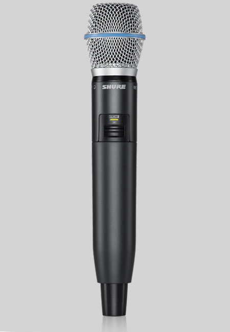 Shure BETA 87A capsule with digital handheld transmitter GLX2