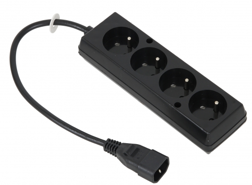 BQ Cable WN217-3/07/0.3BK-4 adapter/splitter 0,3m IEC C14 to 4 230V sockets