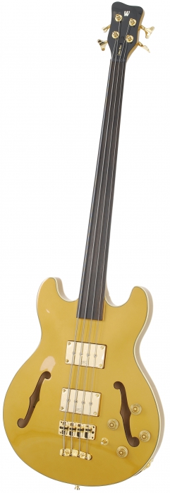 StarBass 4 Gold Metallic CHR bass guitar, fretless