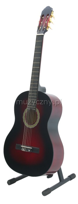 Martinez MTC 080 Pack Red classical guitar + bag