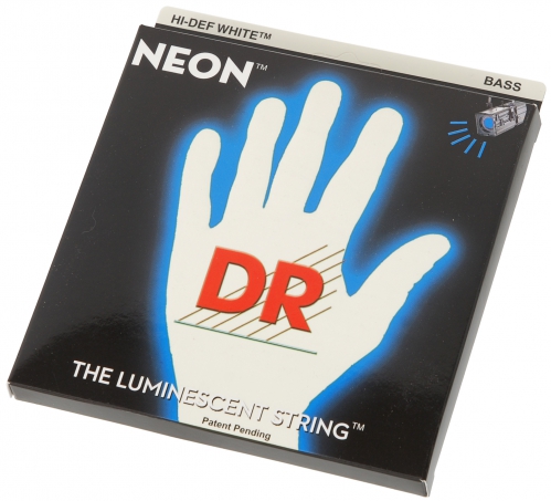 DR NWB-45 Neon White Bass Guitar Strings (45-105)