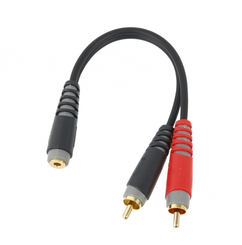 Klotz AYS-6 Mini Jack Socket - 2x Cinch Plug Cable (0.2 m)
