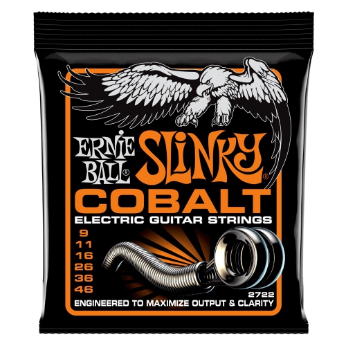 Ernie Ball 2722 Cobalt Hybrid Slinky Electric Guitar Strings (9-46)