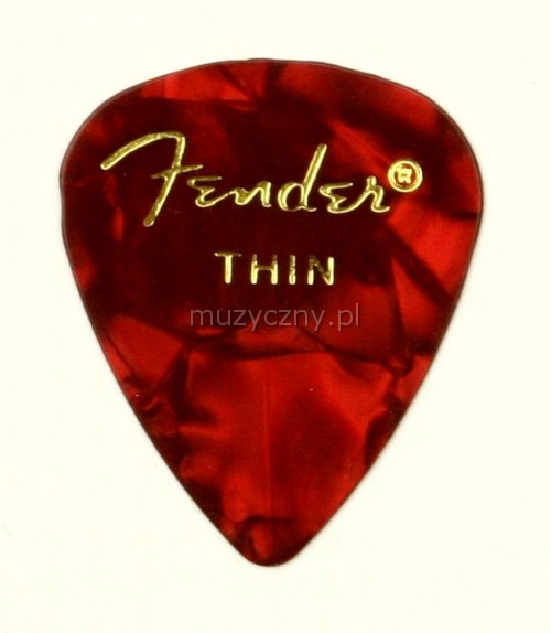Fender Red Moto thin pick Fender Red Moto thin pick