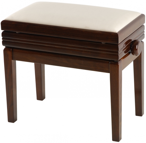 Grenada BG5 piano bench, walnut 1 gloss, beige upholstery