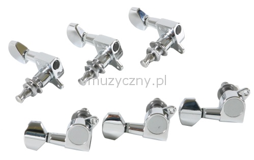 AN J07-R-CR guitar tuning machines (chrome), left
