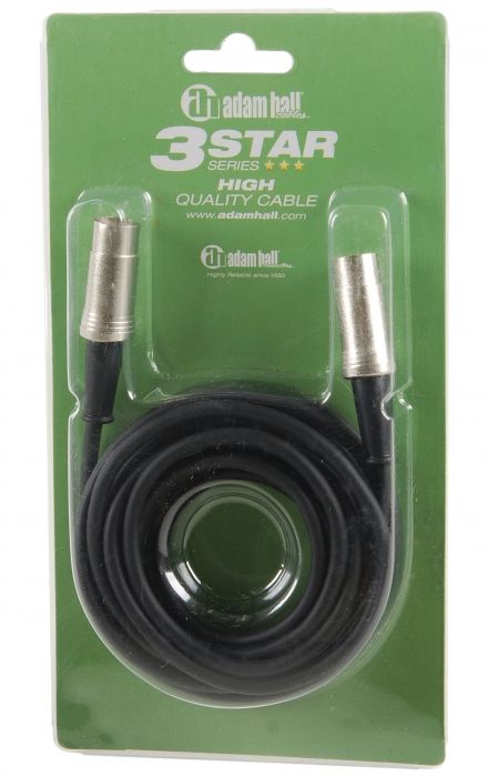 Adam Hall 3 Star Series - MIDI Cable 3 m black 5-pole