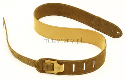 Akmuz PES-18 leather guitar strap, brown