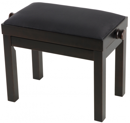Polonez B2 piano bench Standard, rosewood matt, black upholstery