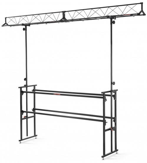 Athletic DJ-6R150 Dj stands with dual bar lighting rig