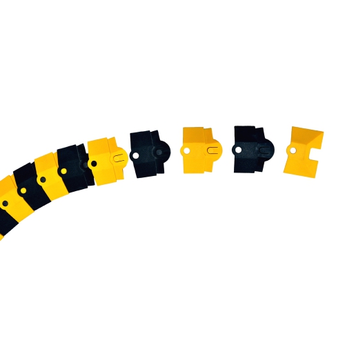 UltraTech ULTRA-SIDEWINDER 732cm BLK/YEL - flexible cable duct yellow/black 7.3 m - with end caps
