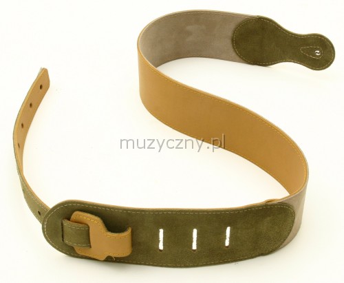 Akmuz PES-22 leather guitar strap brown