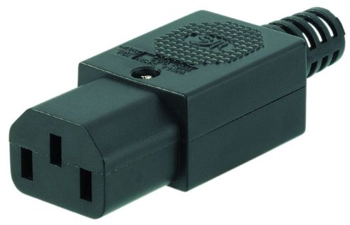 Monacor AAC-170J 3-pin Black 10A IEC inline connector