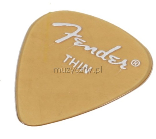 Fender California Clear thin SGold pick