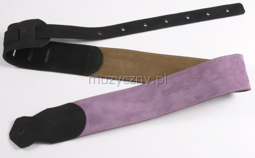 Akmuz PES-12 leather guitar strap, violet.