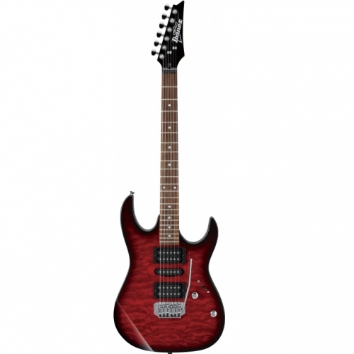 Ibanez GRX70QA TRB Transparent Red Burst electric guitar
