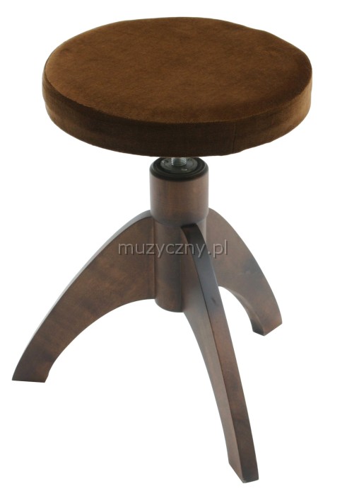 Akmuz adjustable piano stool, round (dark walnut)