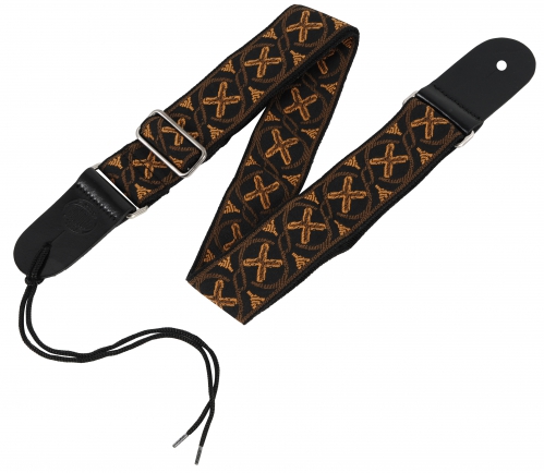 Gaucho GST-180-OR guitar strap, orange-black