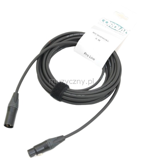 Cordial CAM6-BK przew�d mikrofonowy 6m