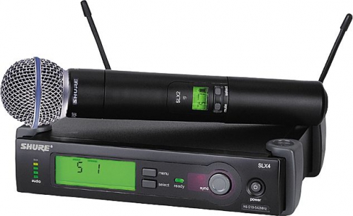 Shure Beta 58A Microphone w/ SLX24 Handheld Transmitter
