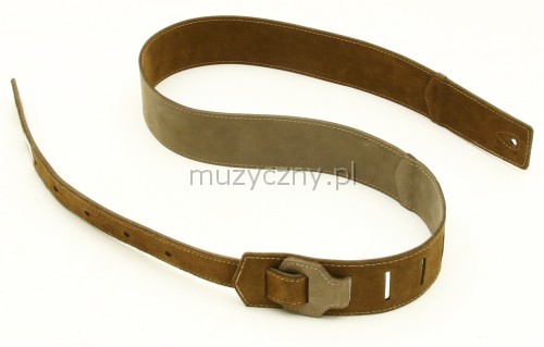 Akmuz PES-20 leather guitar strap, grey