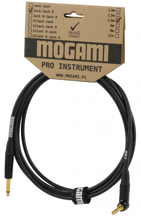 Mogami Pro Instrument PISR35 guitar cable jack/angled jack, 3,5m