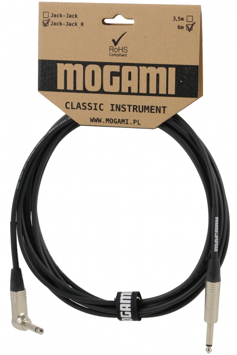 Mogami Classic CISR6 6m guitar cable jack/angled jack
