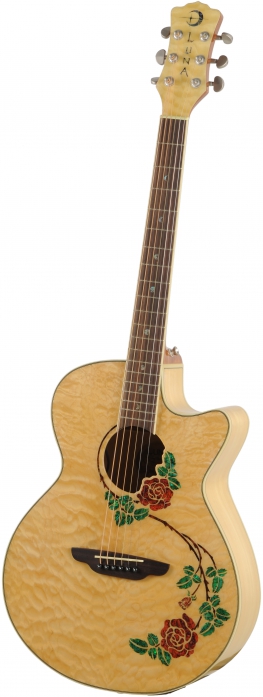 Luna Natural Rose acoustic guitar with preamp