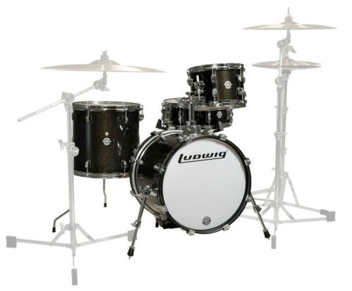 Ludwig Breakbeats Shell Pack LC179X016 (Black Gold Sparkle) drum kit