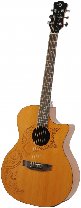 Luna Oracle Tattoo electric/acoustic guitar