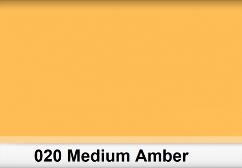 Lee 020 Medium Amber colour filter - 50x60cm