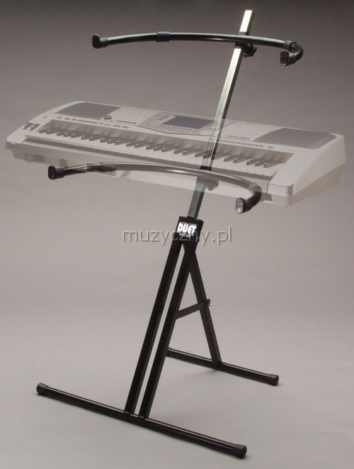 Tietz Duet double keyboard stand, black
