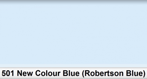 Lee 501 New Colour Blue (Robertson Blue) colour filter, 50x60cm