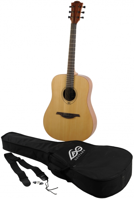 Lag GLA-T44D acoustic guitar pack