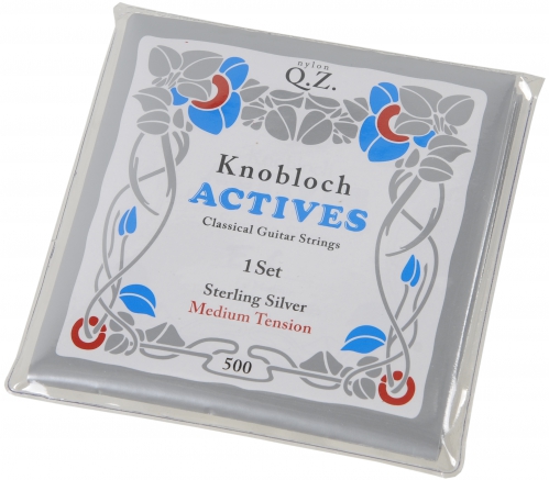 Knobloch Actives 500 Q.Z Sterling Silver Medium Tension classical guitar strings
