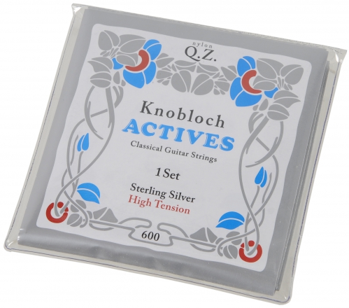 Knobloch Actives 600 Q.Z Sterling Silver High Tension classical guitar strings