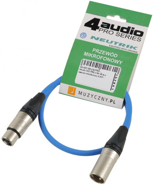 4Audio MIC2022 PRO Blue 0,5m microphone cable XLR-F XLR-M Neutrik