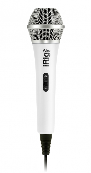 IK Multimedia iRig Voice White Handheld Microphone for Smartphones and Tablets