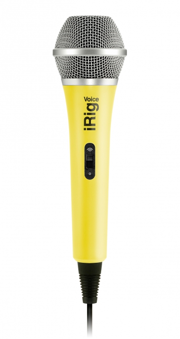 IK Multimedia iRig Voice Yellow Handheld Microphone for Smartphones and Tablets