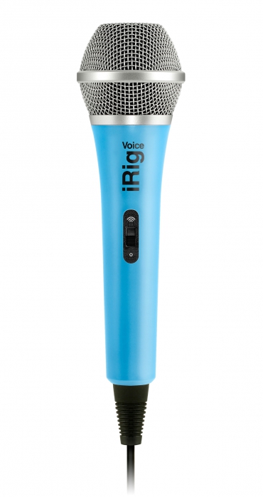 IK Multimedia iRig Voice Blue Handheld Microphone for Smartphones and Tablets