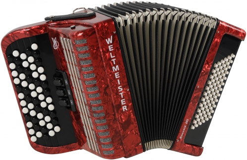 Weltmeister Romance 602 60/72/II/3 button accordion, red