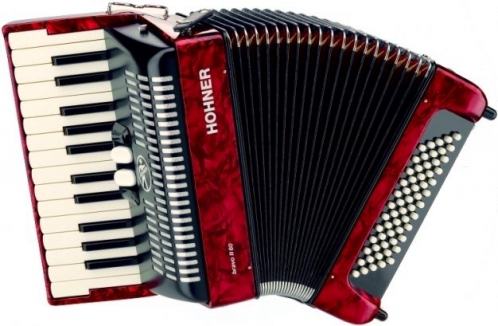 Hohner Bravo II 60 Accordion (red)