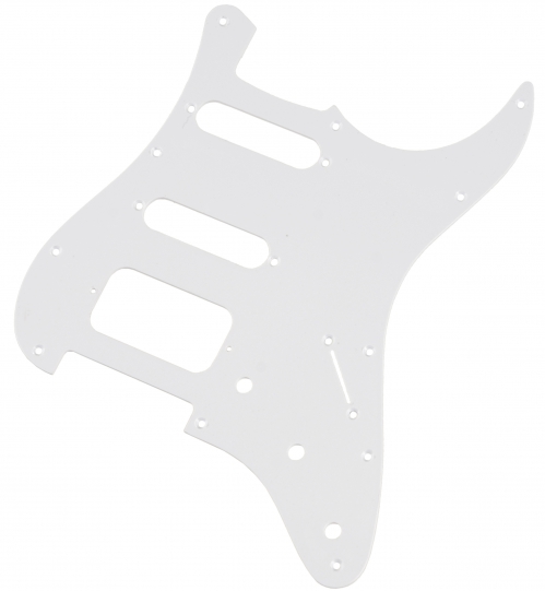 Boston ST-123 Pickguard Strat HSS 1-ply white